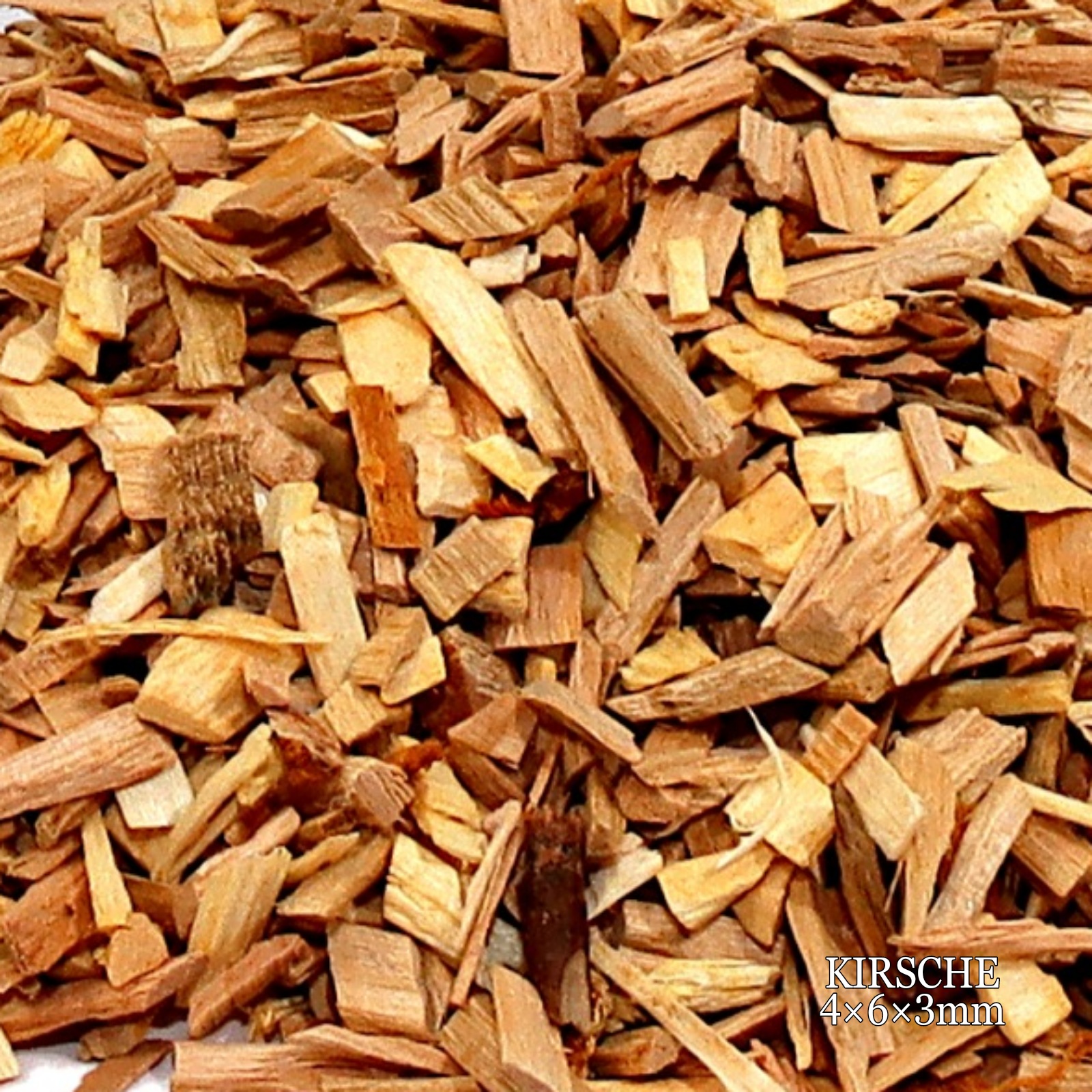 Räucherchips vom Kirschbaum 4x6x3 mm groß